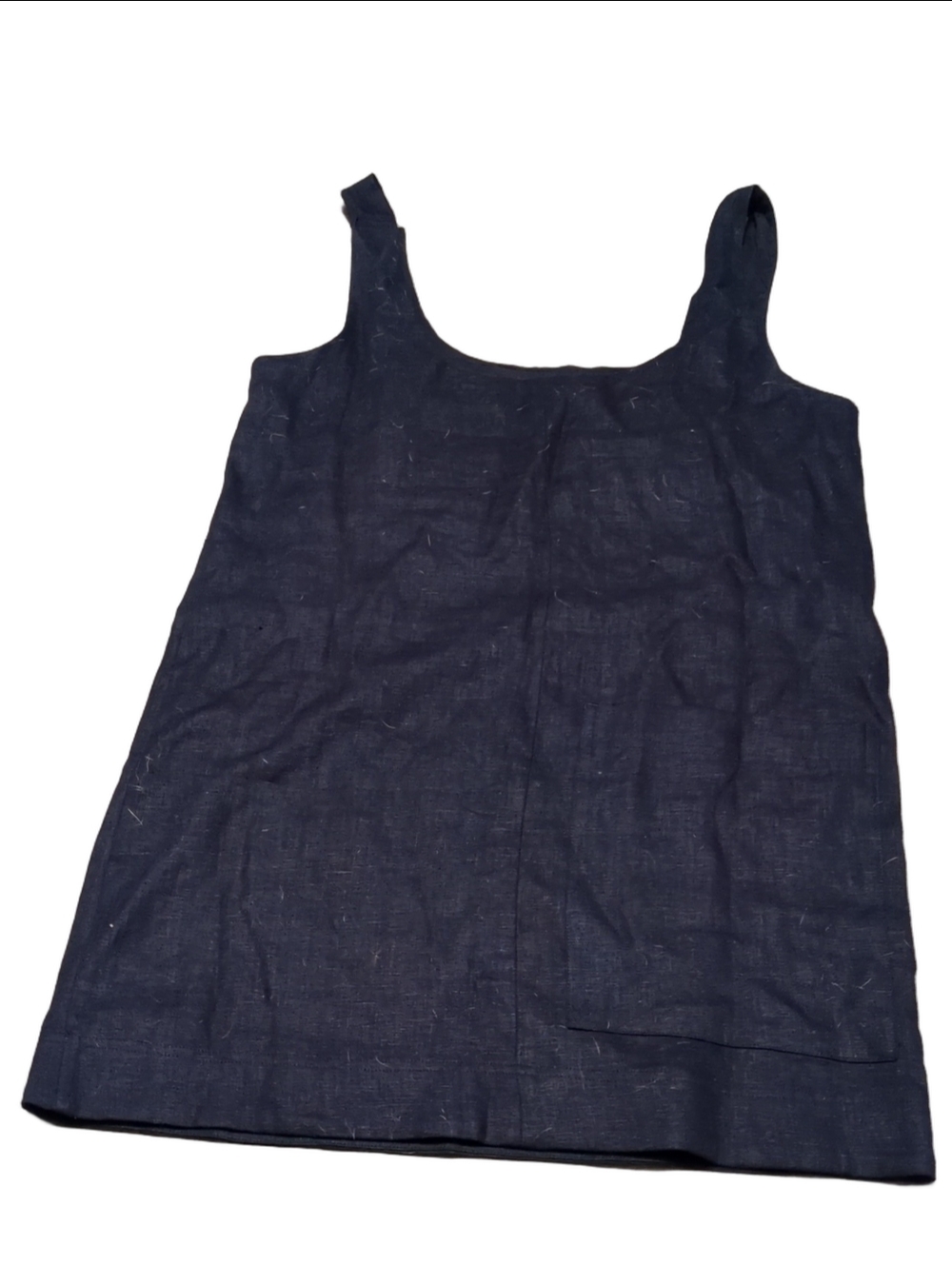 Banana Republic Navy Blue Linen Dress With Pockets Size Small